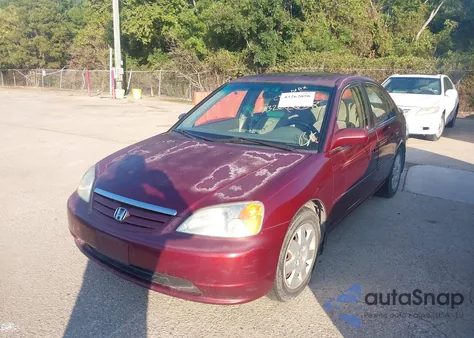 2002 Honda Civic Ex из США, поврежденный, VIN 1HGES26762L036357